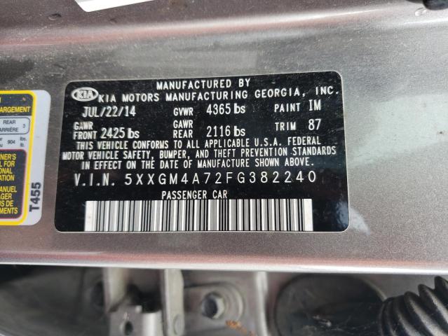 Photo 10 from auction – 2015 KIA UK with VIN 5XXGM4A72FG382240