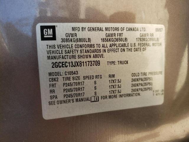Photo 10 from auction – 2008 CHEVROLET SILVERADO with VIN 2GCEC13JX81173709