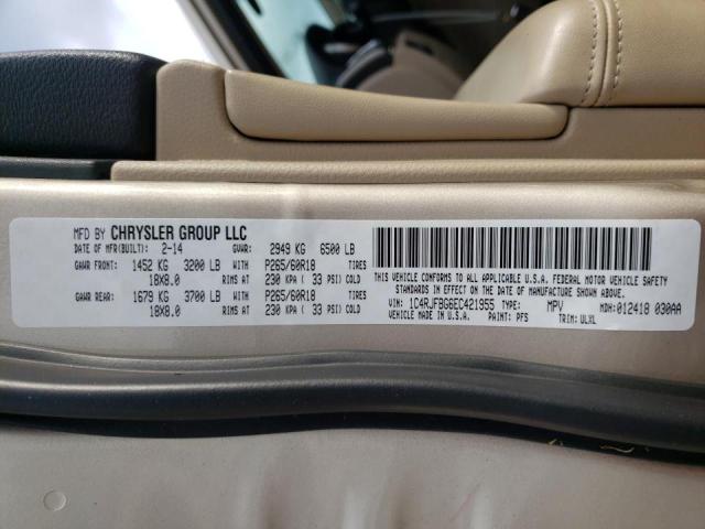 Photo 10 from auction – 2014 JEEP GRAND CHER with VIN 1C4RJFBG6EC421955