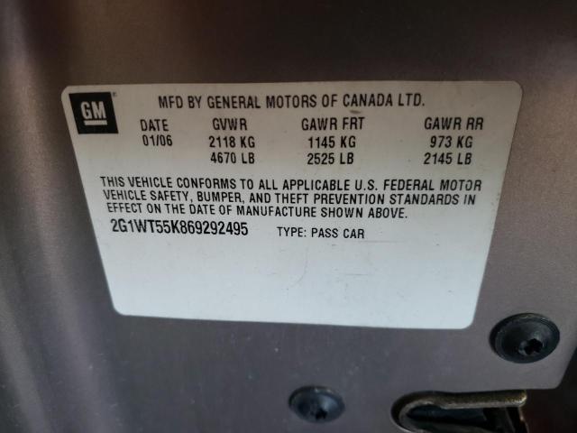 Photo 10 from auction – 2006 CHEVROLET IMPALA LT with VIN 2G1WT55K869292495