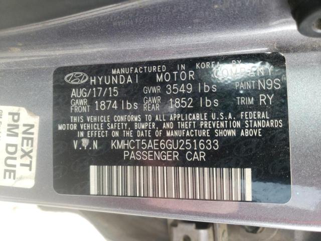 Photo 10 from auction – 2016 HYUNDAI ACCENT SE with VIN KMHCT5AE6GU251633