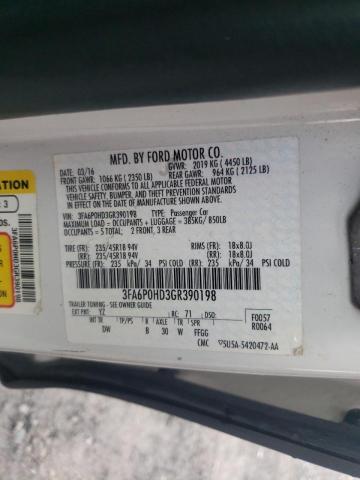 صورة رقم 10 من المزاد - 2016 FORD FUSION SE مع VIN 3FA6P0HD3GR390198