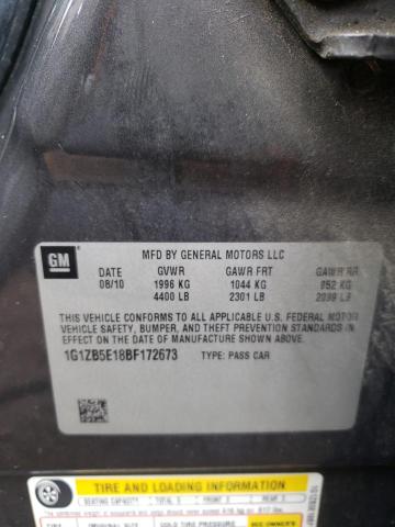 Photo 10 from auction – 2011 CHEVROLET MALIBU LS with VIN 1G1ZB5E18BF172673
