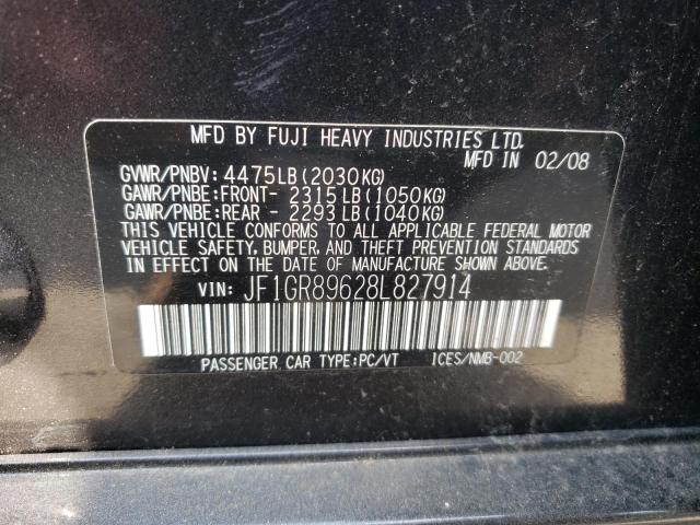 Photo 10 from auction – 2008 SUBARU IMPREZA WR with VIN JF1GR89628L827914