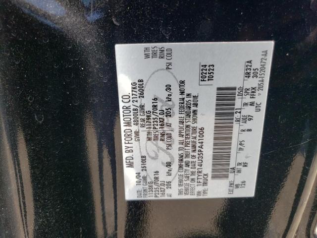 Photo 10 from auction – 2005 FORD RANGER SUP with VIN 1FTYR14U35PA41006