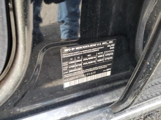 Photo 10 from auction – 2000 MERCEDES-BENZ ML-320 with VIN 4JGAB54E1YA191429