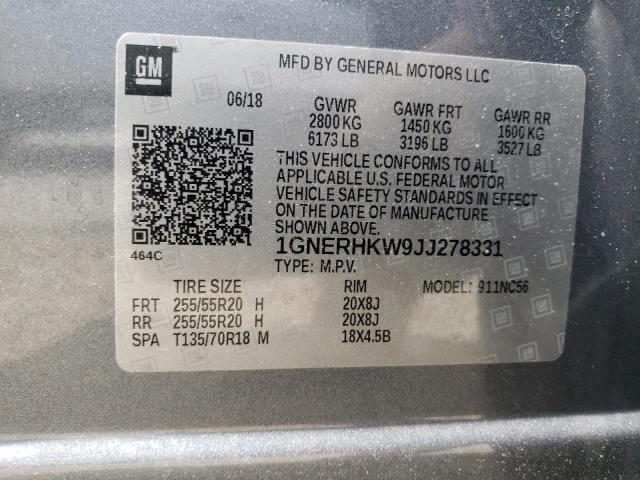 Photo 10 from auction – 2018 CHEVROLET TRAVERSE L with VIN 1GNERHKW9JJ278331