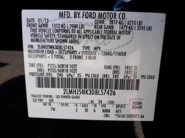 Photo 10 from auction – 2013 LINCOLN MKT with VIN 2LMHJ5NK3DBL57426