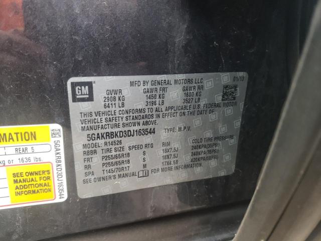 Photo 10 from auction – 2013 BUICK ENCLAVE with VIN 5GAKRBKD3DJ163544