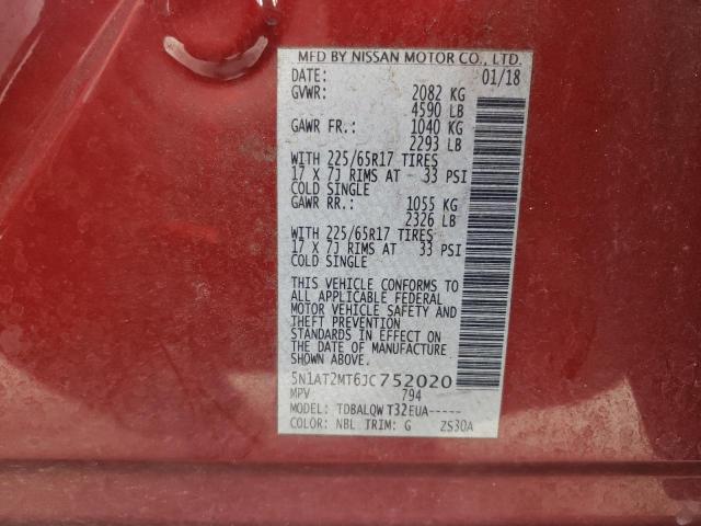 Photo 10 from auction – 2018 NISSAN ROGUE S with VIN 5N1AT2MT6JC752020