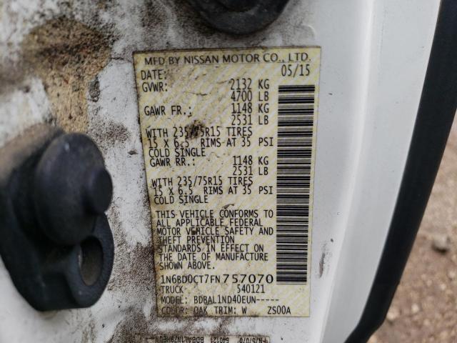 Photo 10 from auction – 2015 NISSAN FRONTIER S with VIN 1N6BD0CT7FN757070