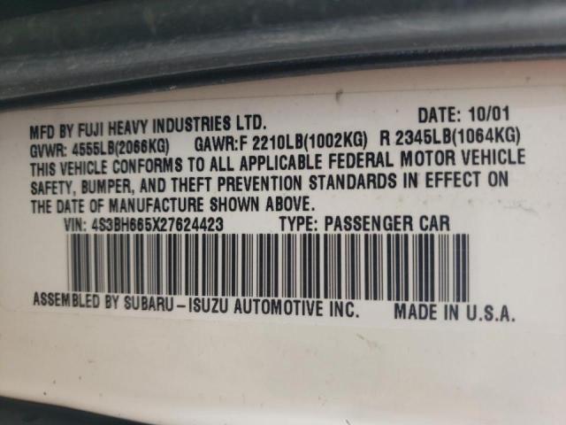 Photo 10 from auction – 2002 SUBARU OUTBACK with VIN 4S3BH665X27624423