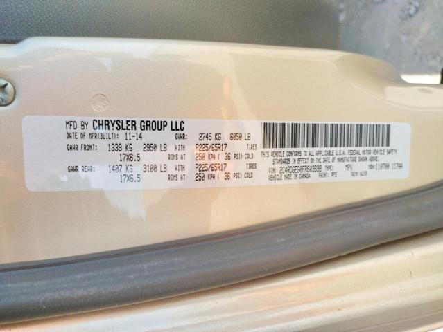 Photo 10 from auction – 2015 DODGE GRAND CARA with VIN 2C4RDGEG0FR603698