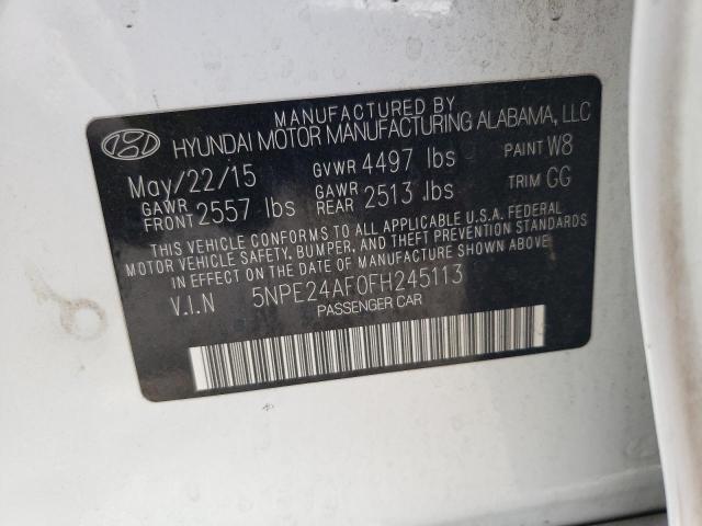 Photo 10 from auction – 2015 HYUNDAI SONATA with VIN 5NPE24AF0FH245113
