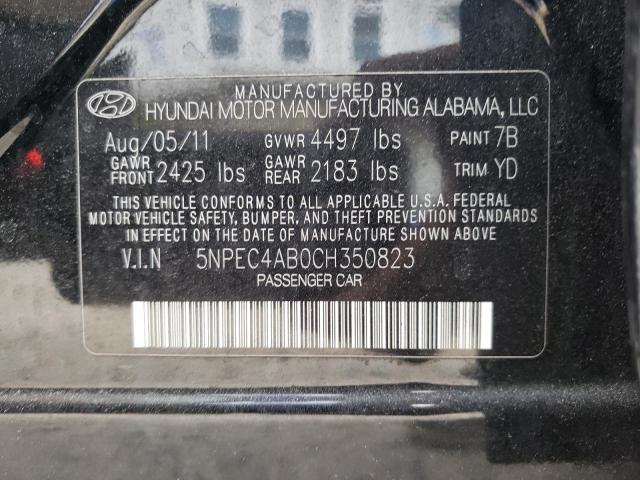 Photo 10 from auction – 2012 HYUNDAI SONATA SE with VIN 5NPEC4AB0CH350823