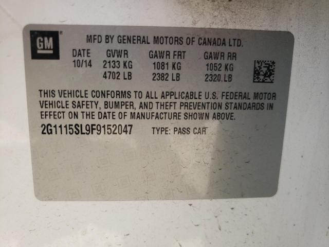 Photo 10 from auction – 2015 CHEVROLET IMPALA LT with VIN 2G1115SL9F9152047