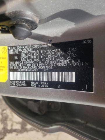 Photo 10 from auction – 2006 TOYOTA HIGHLANDER with VIN JTEEW21A160024951