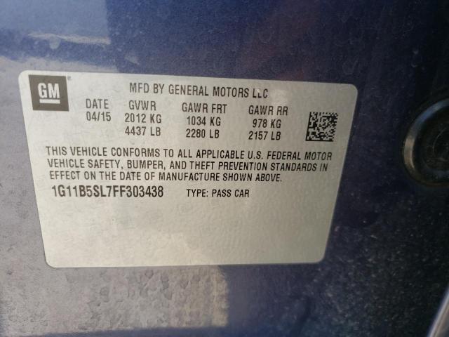 Photo 10 from auction – 2015 CHEVROLET MALIBU LS with VIN 1G11B5SL7FF303438