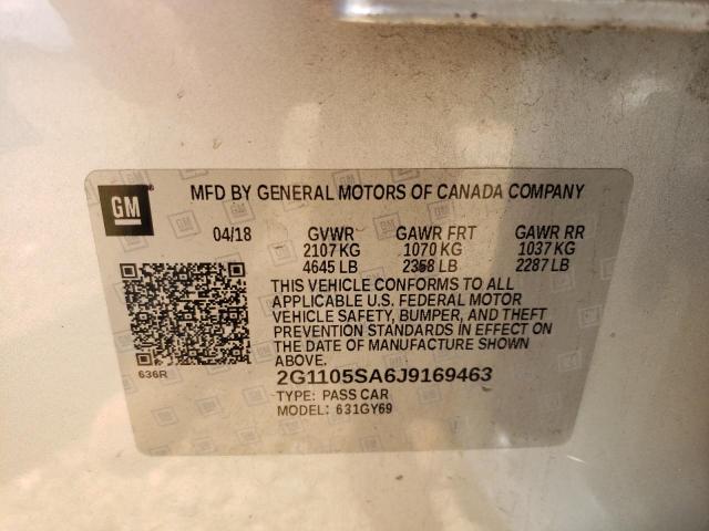 Photo 10 from auction – 2018 CHEVROLET IMPALA LT with VIN 2G1105SA6J9169463