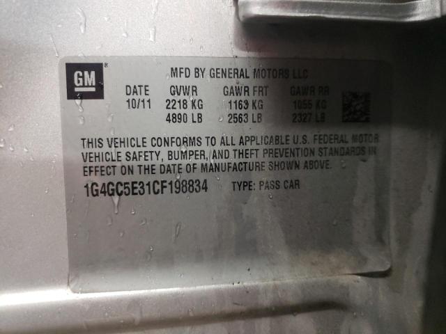 Foto 10 de la subasta – 2012 BUICK LACROSSE con VIN 1G4GC5E31CF198834