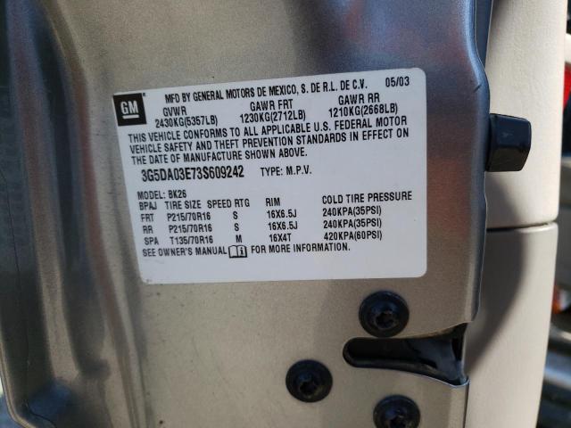 Photo 10 from auction – 2003 BUICK RENDEZVOUS with VIN 3G5DA03E73S609242