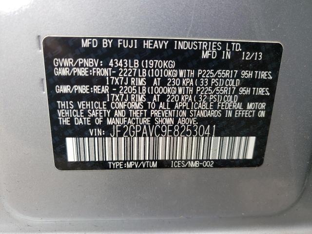 Photo 10 from auction – 2014 SUBARU XV CROSSTR with VIN JF2GPAVC9E8253041