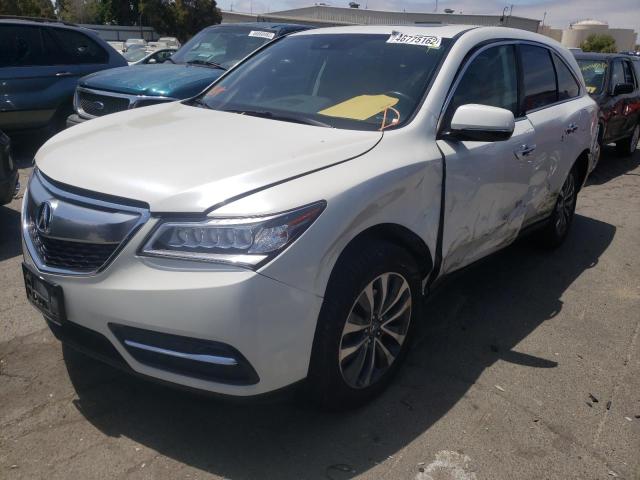 Photo 2 from auction – 2016 ACURA MDX TECHNO with VIN 5FRYD3H41GB005556