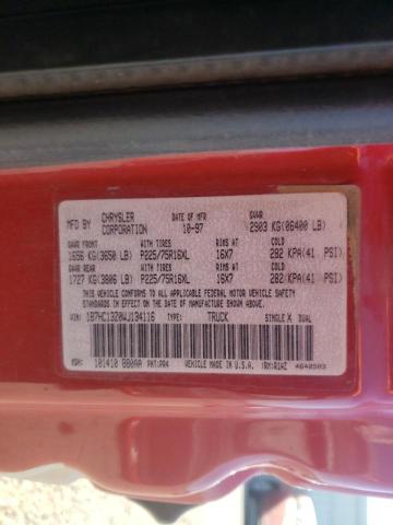 Photo 10 from auction – 1998 DODGE RAM 1500 with VIN 1B7HC13Z0WJ134116