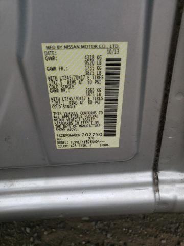 Photo 10 from auction – 2013 NISSAN NV 3500 S with VIN 5BZBF0AA0DN202750