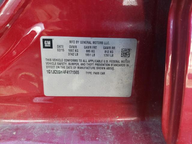 Photo 10 from auction – 2015 CHEVROLET SONIC LT with VIN 1G1JC5SH4F4171565