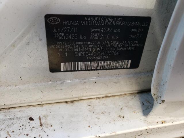 Photo 10 from auction – 2012 HYUNDAI SONATA SE with VIN 5NPEC4AC7CH325264