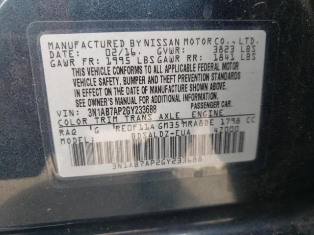 Photo 10 from auction – 2016 NISSAN UK with VIN 3N1AB7AP2GY233688
