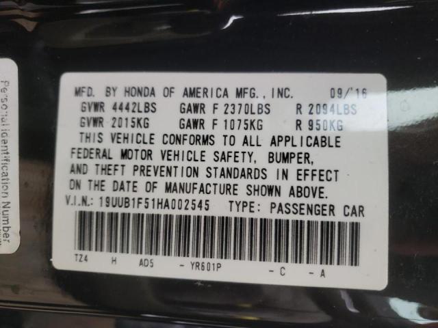 Photo 10 from auction – 2017 ACURA TLX TECH with VIN 19UUB1F51HA002545