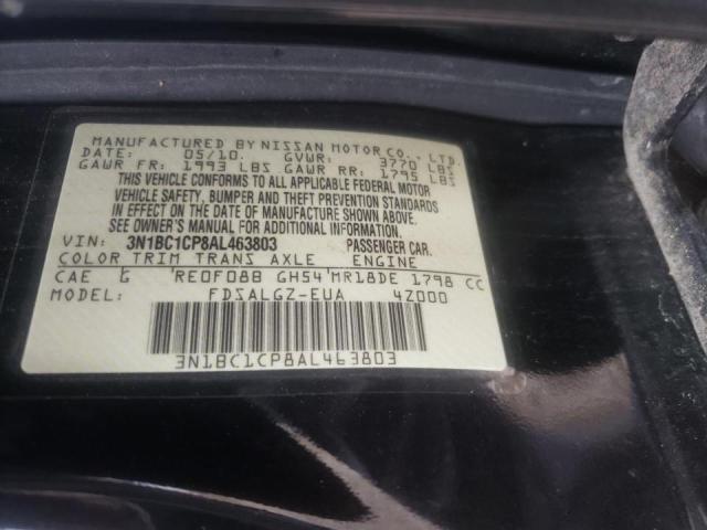 Photo 10 from auction – 2010 NISSAN VERSA S with VIN 3N1BC1CP8AL463803