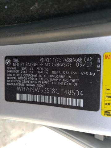 Photo 10 from auction – 2008 BMW 550 I with VIN WBANW53518CT48504