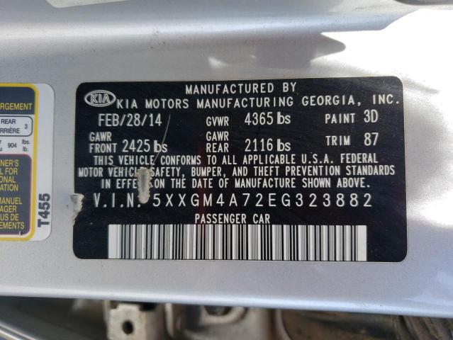 Photo 10 from auction – 2014 KIA OPTIMA LX with VIN 5XXGM4A72EG323882