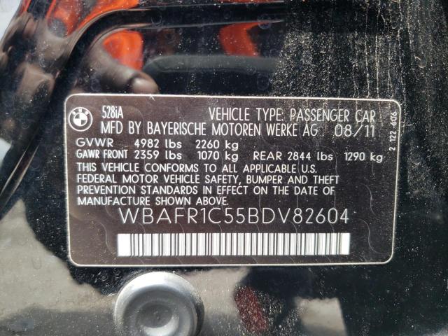Photo 10 from auction – 2011 BMW 528 I with VIN WBAFR1C55BDV82604