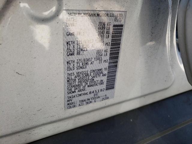 Photo 10 from auction – 2017 NISSAN ROGUE S with VIN 5N1AT2MT4HC845192