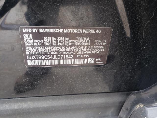 Photo 10 from auction – 2018 BMW X3 XDRIVE3 with VIN 5UXTR9C54JLD71842
