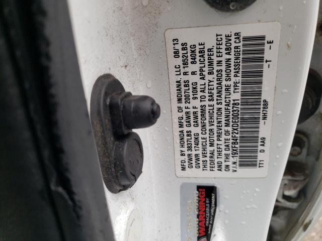 Photo 10 from auction – 2013 HONDA CIVIC HYBR with VIN 19XFB4F2XDE003781