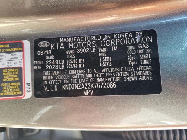 Photo 10 from auction – 2019 KIA SOUL with VIN KNDJN2A22K7672086