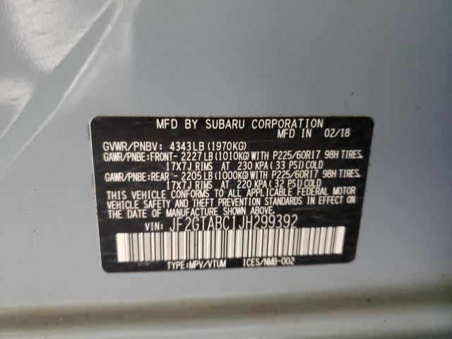 Photo 10 from auction – 2018 SUBARU CROSSTREK with VIN JF2GTABC1JH299392