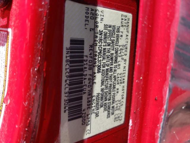 Photo 10 from auction – 2012 NISSAN VERSA S with VIN 3N1BC1CP6CL373066