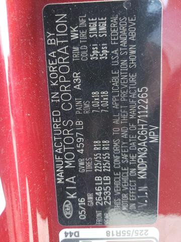 Photo 10 from auction – 2017 KIA SPORTAGE E with VIN KNDPN3AC6H7112265