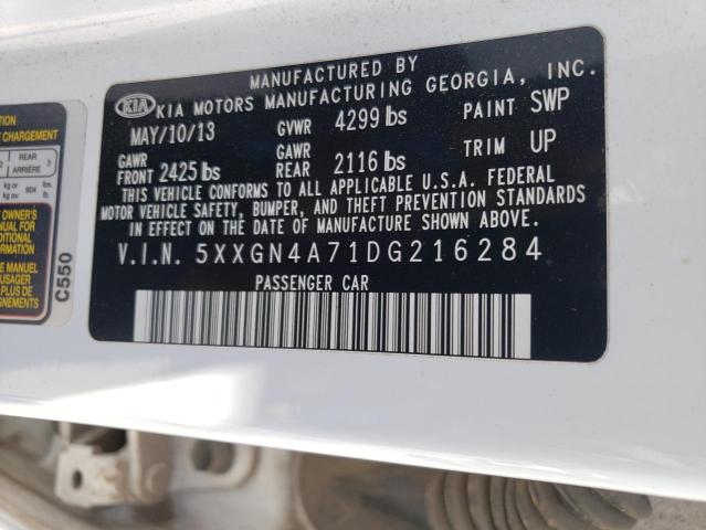 Photo 10 from auction – 2013 KIA OPTIMA EX with VIN 5XXGN4A71DG216284