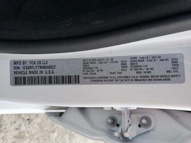 Photo 10 from auction – 2021 RAM 1500 LARAM with VIN 1C6SRFJT7MN548037