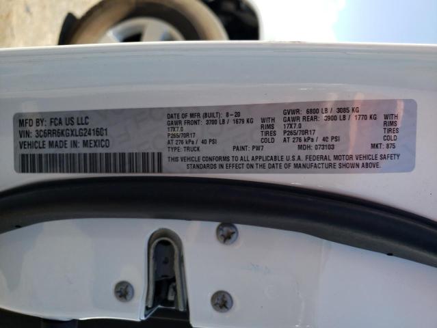 Photo 10 from auction – 2020 RAM 1500 CLASS with VIN 3C6RR6KGXLG241601
