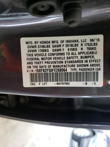 Photo 10 from auction – 2015 HONDA CIVIC LX with VIN 19XFB2F50FE268064