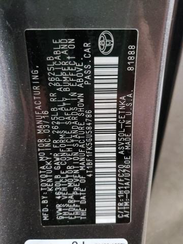 Photo 10 from auction – 2016 TOYOTA CAMRY LE with VIN 4T1BF1FK5GU584786