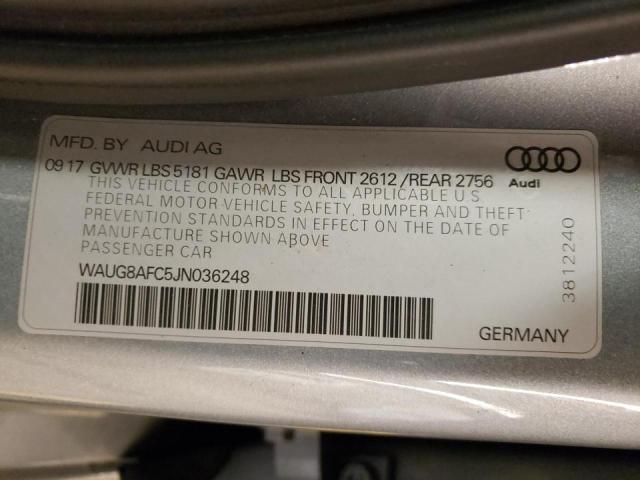 Photo 10 from auction – 2018 AUDI A6 PREMIUM with VIN WAUG8AFC5JN036248